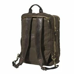 Beretta by Campomaggi Washed Canvas & Leather Laptop Backpack -Beretta Promotional Store BS311T09830862 CLOSEUP2