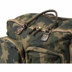 Beretta by Campomaggi Washed Canvas Camo & Leather Travel Bag -Beretta Promotional Store BS321T0984075F CLOSEUP2